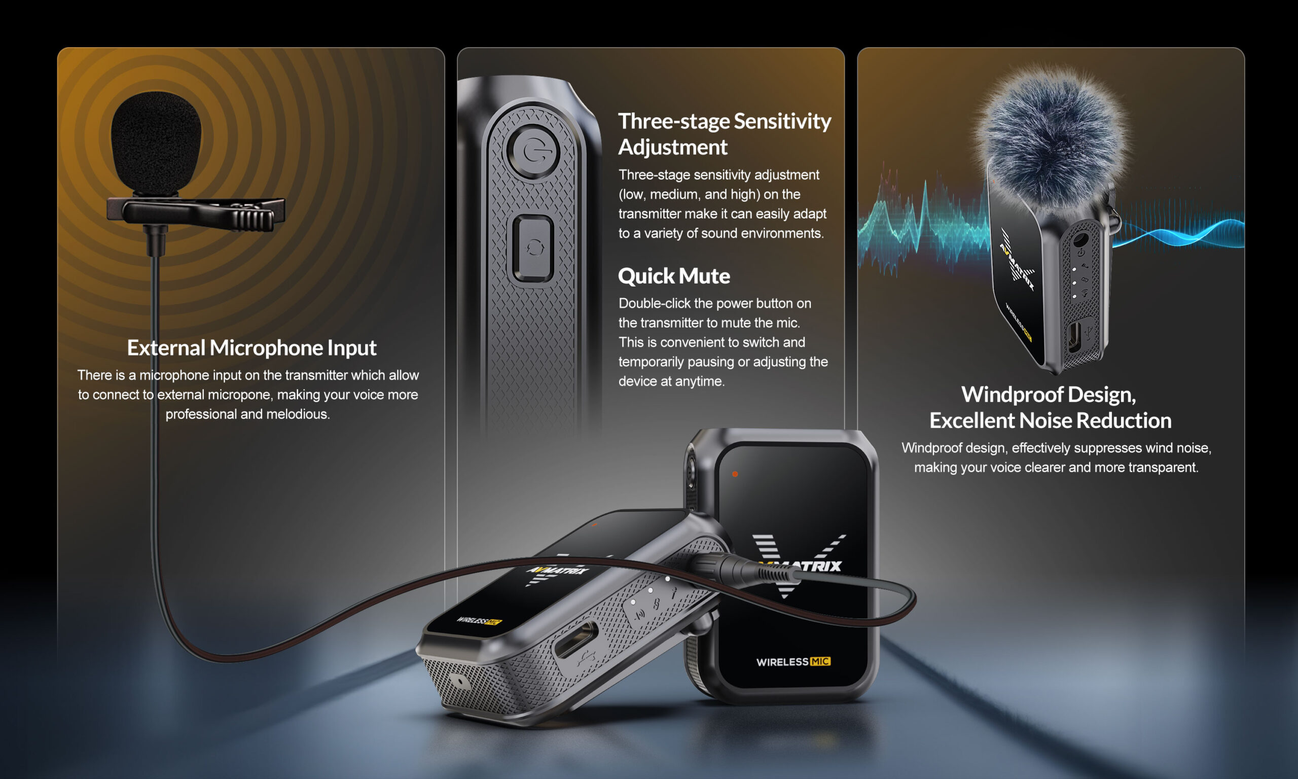 WM12 Mini Wireless Microphone System