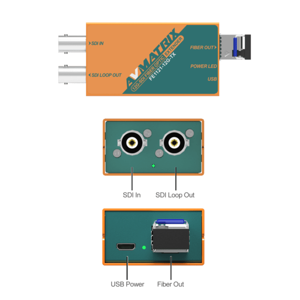 FE1121-12G 12G-SDI Fiber Optic Extender