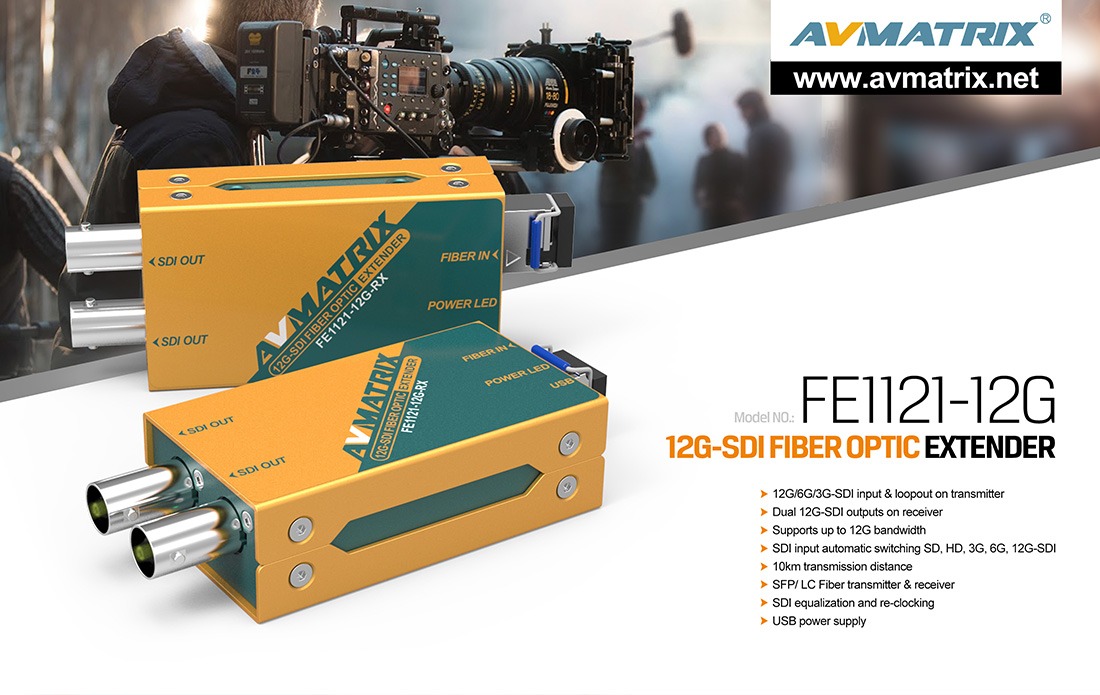 FE1121-12G 12G-SDI Fiber Optic Extender