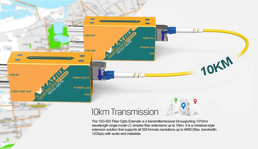 FE1121-12G 12G-SDI Fiber Optic Extender