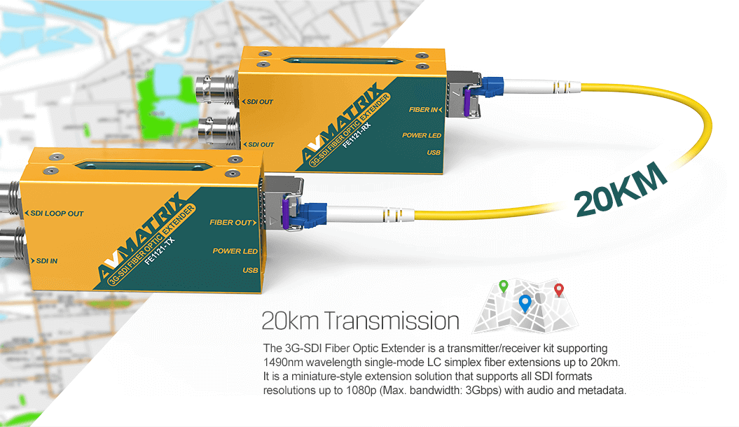 FE1121 3G-SDI Fiber Optic Extender