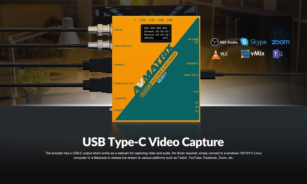 SE2017 SDI/HDMI Encoder & Recorder