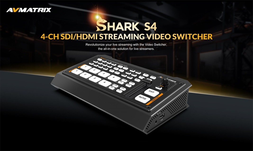 SHARK S4 4-CH SDI/HDMI VIDEO SWITCHER