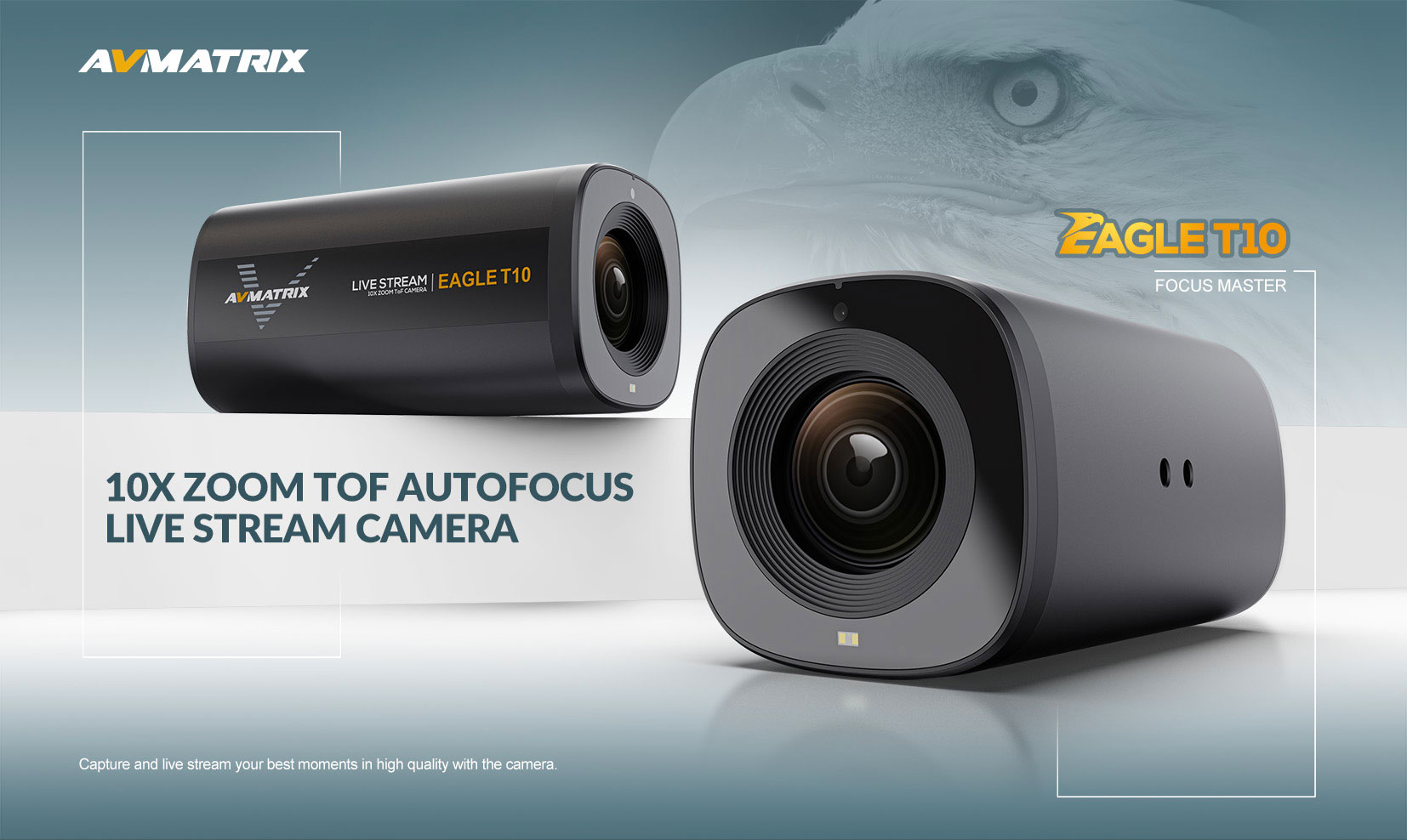 Eagle T10 10X Zoom TOF Autofocus Live Stream Camera