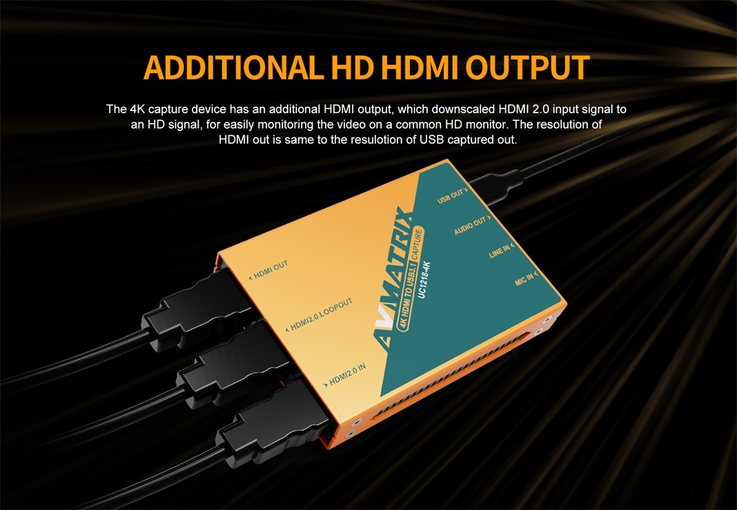 UC1218-4K 4K HDMI to USB 3.1 Type-C Video Capture