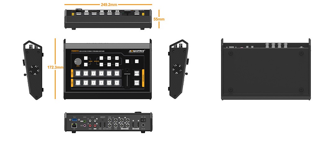 VS0601U Mini 6CH SDI/HDMI Multi-format Stream Switcher