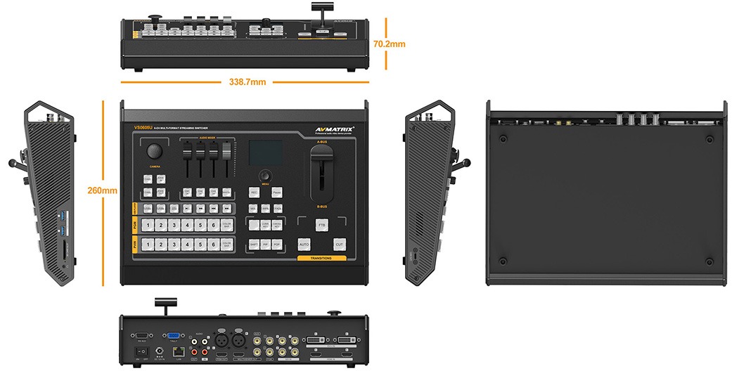 VS0605U 6CH SDI/HDMI Multi-format Streaming Switcher