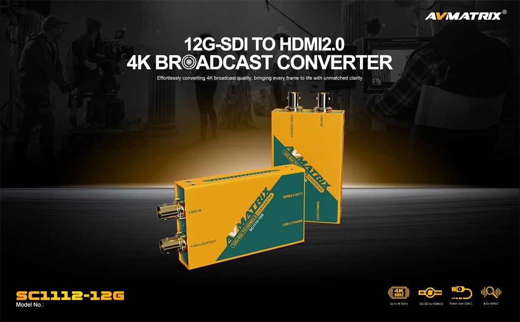 SC1112-12G-12G-SDI to HDMI2.0 Converter