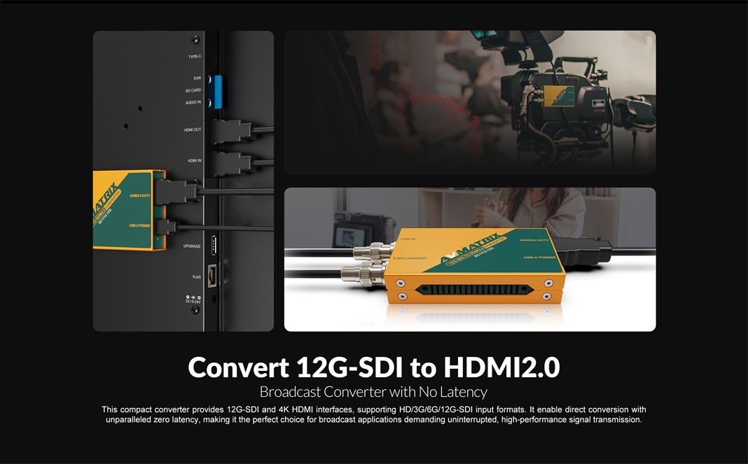 SC1112-12G-12G-SDI to HDMI2.0 Converter