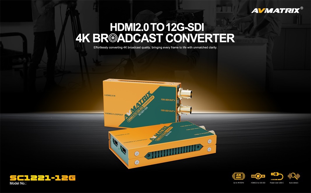 SC1221-12G-HDMI2.0 to 12G-SDI Converter