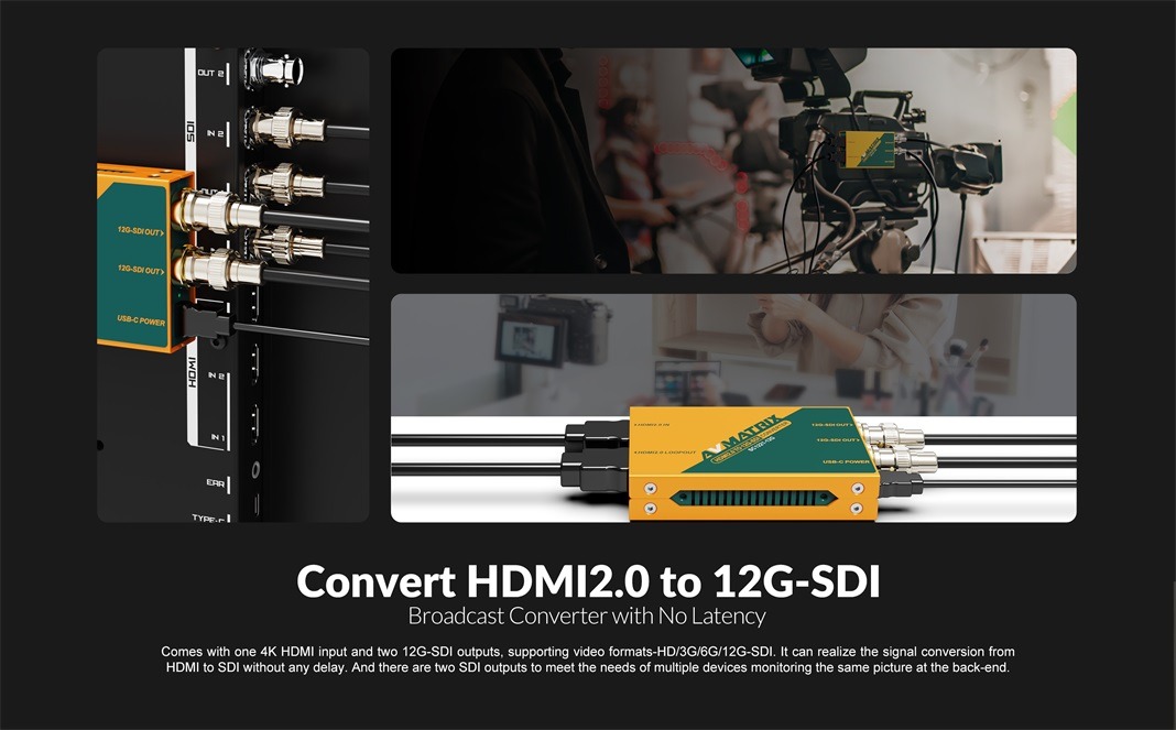 SC1221-12G-HDMI2.0 to 12G-SDI Converter