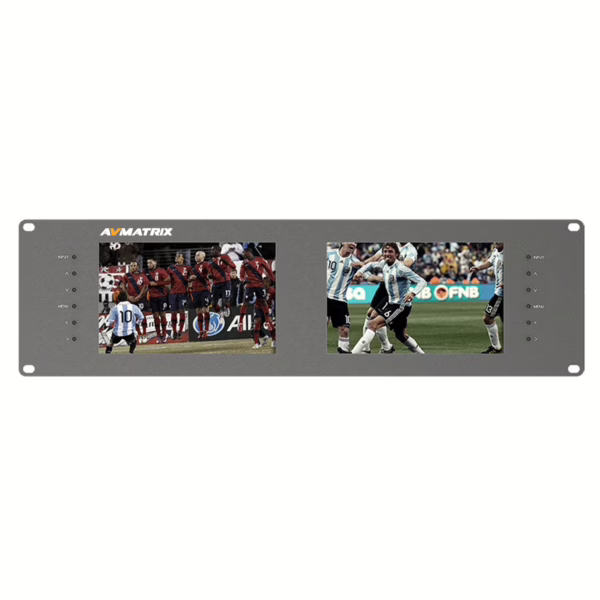 AVMATRIX RM-7028S Dual 7 inch Rackmount SDI Monitor