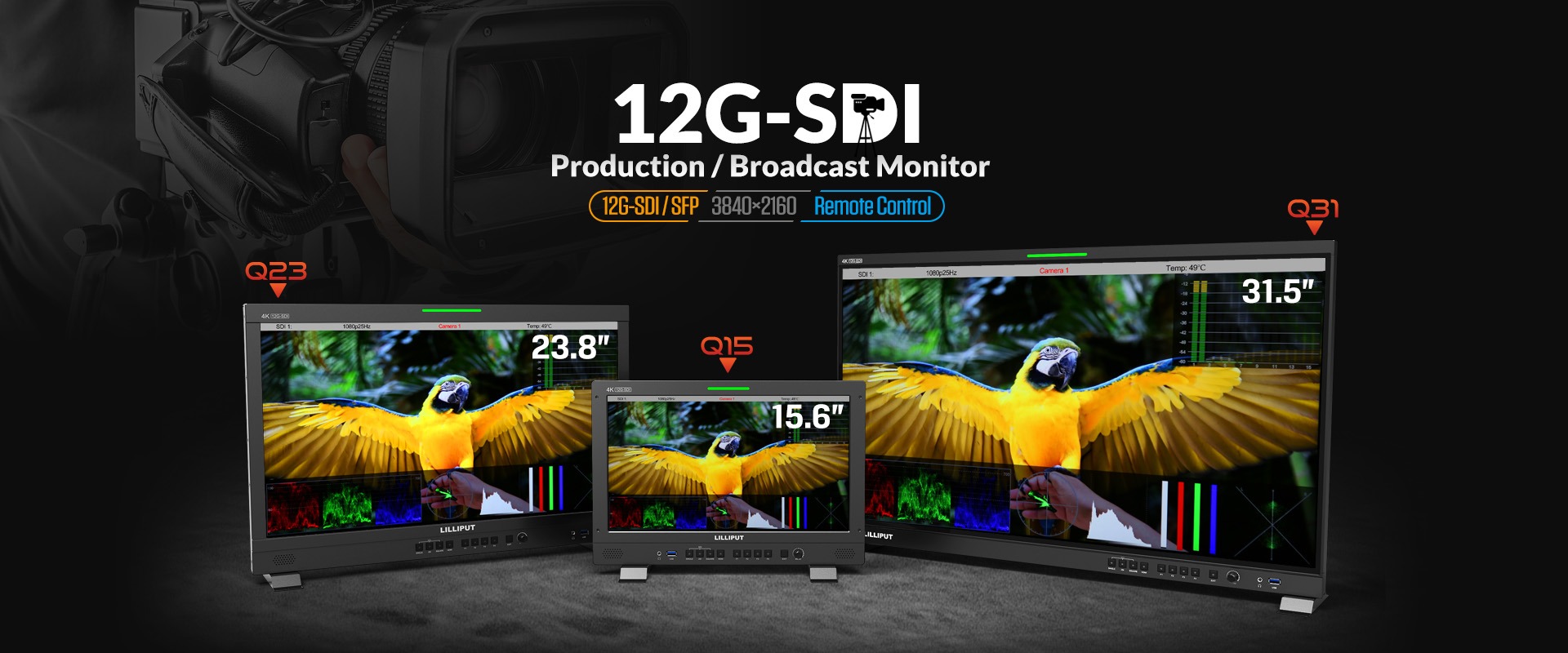 Q15 15.6 inch broadcast production studio monitor