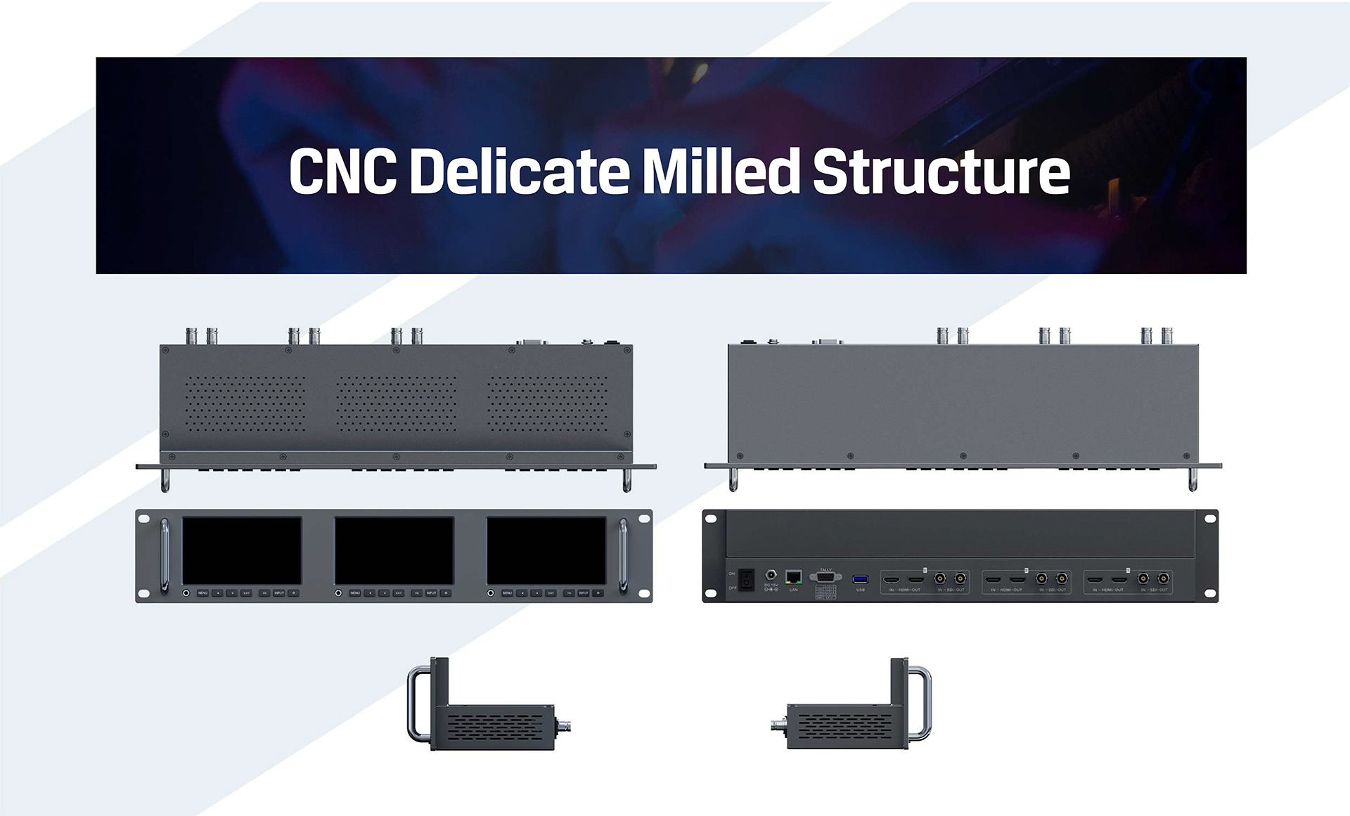 RM-503S 5 inch Full HD 2RU Rack Mount Monitor