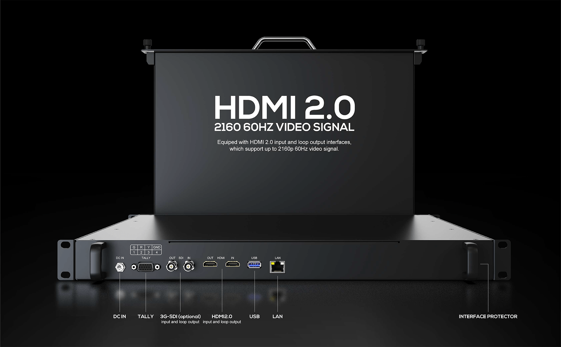 RM-1731 17.3 inch HDMI2.0 1RU Pull-out rackmount monitor