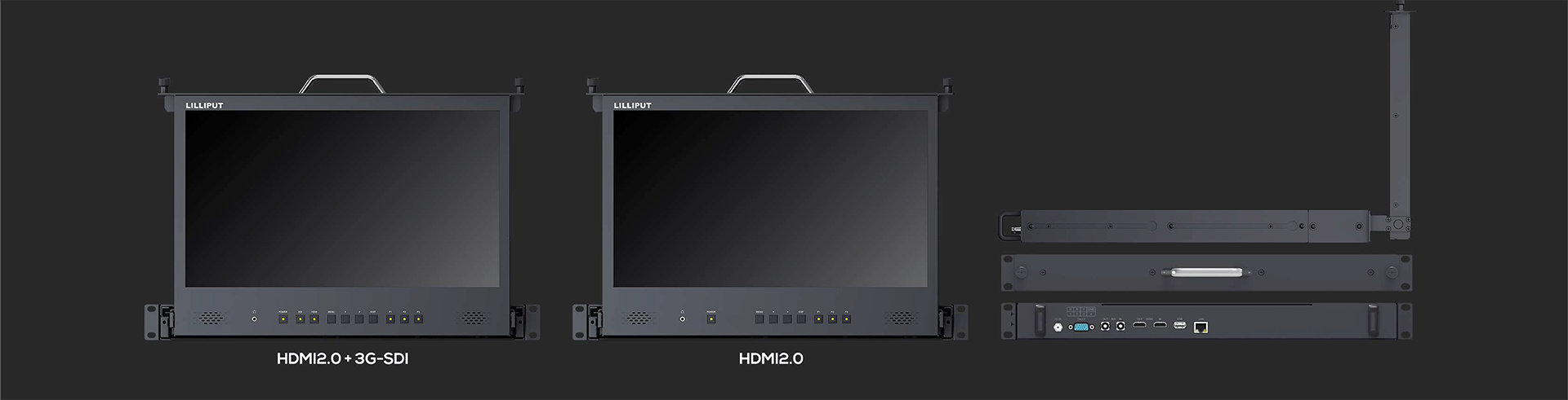 RM-1731 17.3 inch HDMI2.0 1RU Pull-out rackmount monitor