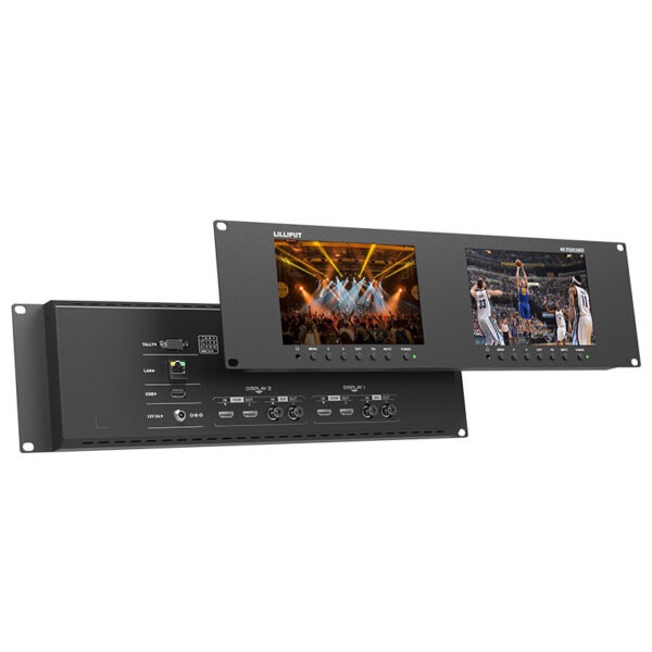 RM-7029S Dual 7 inch 3RU rackmount monitor with 3G-SDI /HDMI 2.0