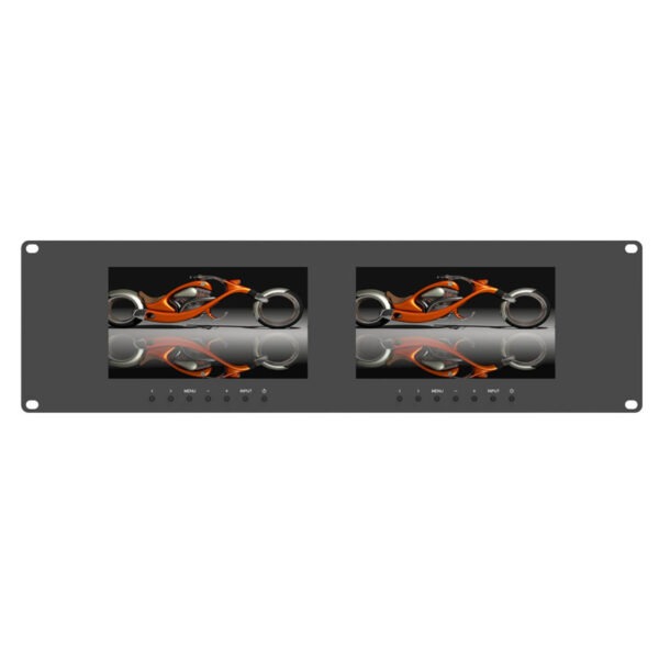 RM-7024 Dual 7 inch 3RU rackmount monitor