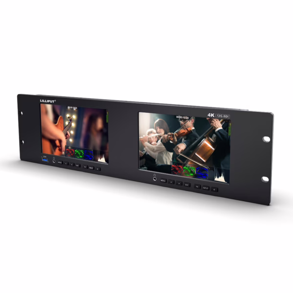 AVMATRIX AVM-R7-12G Dual 7 inch 12G-SDI Rackmount Monitor