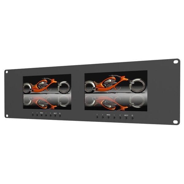 RM-7025 Dual 7 inch 3RU rackmount monitor - Image 2