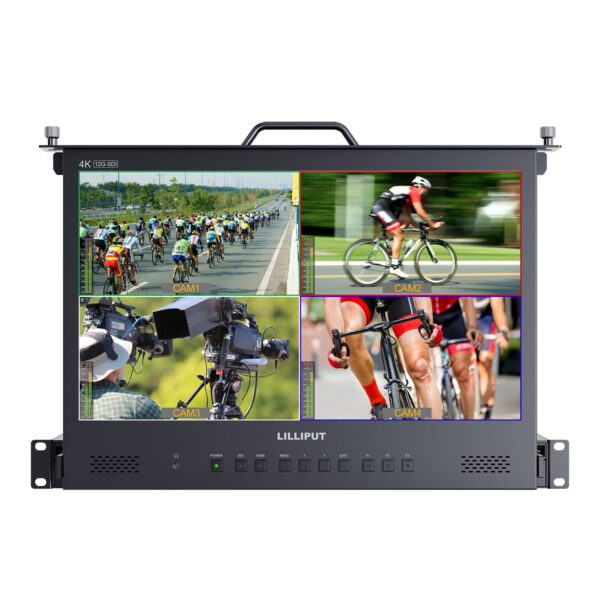 RM1731S-12G 17.3 Inch 4×12G-SDI 1RU Pull-out Rackmount Monitor - Image 2