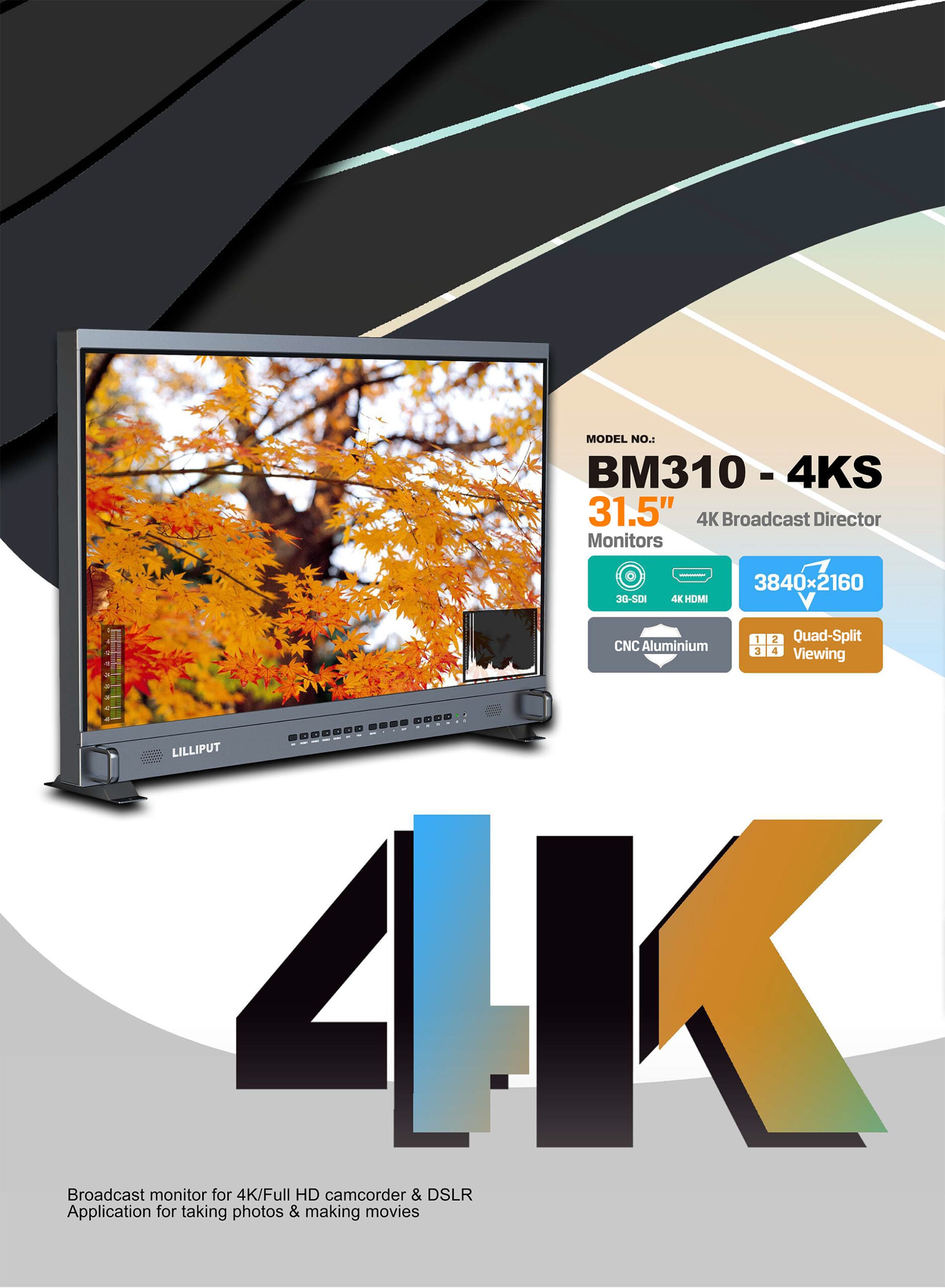 BM310-4KS 31.5 inch 4K Broadcast director monitor