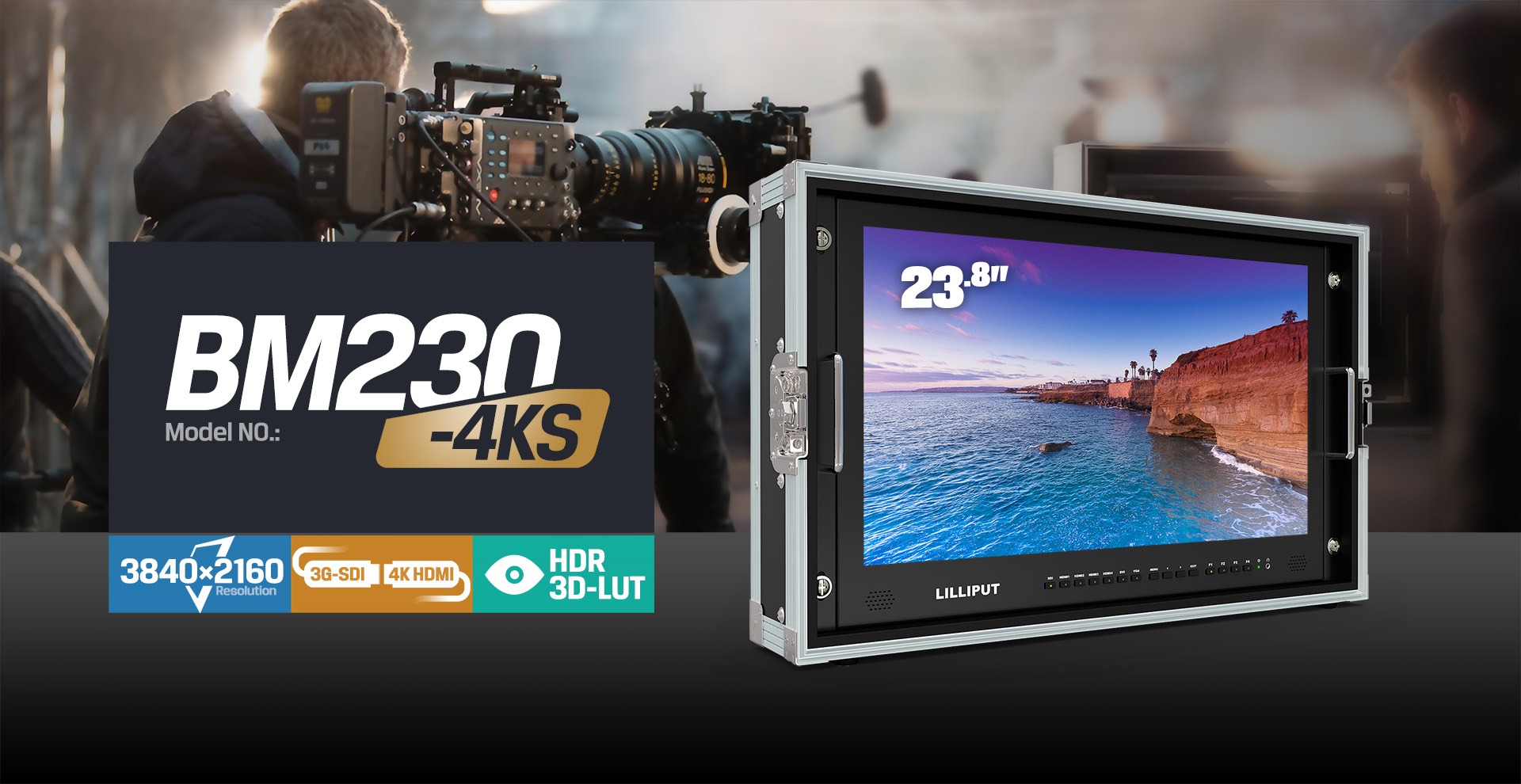 BM230-4KS 23.8 inch carry on 4K Broadcast director monitor