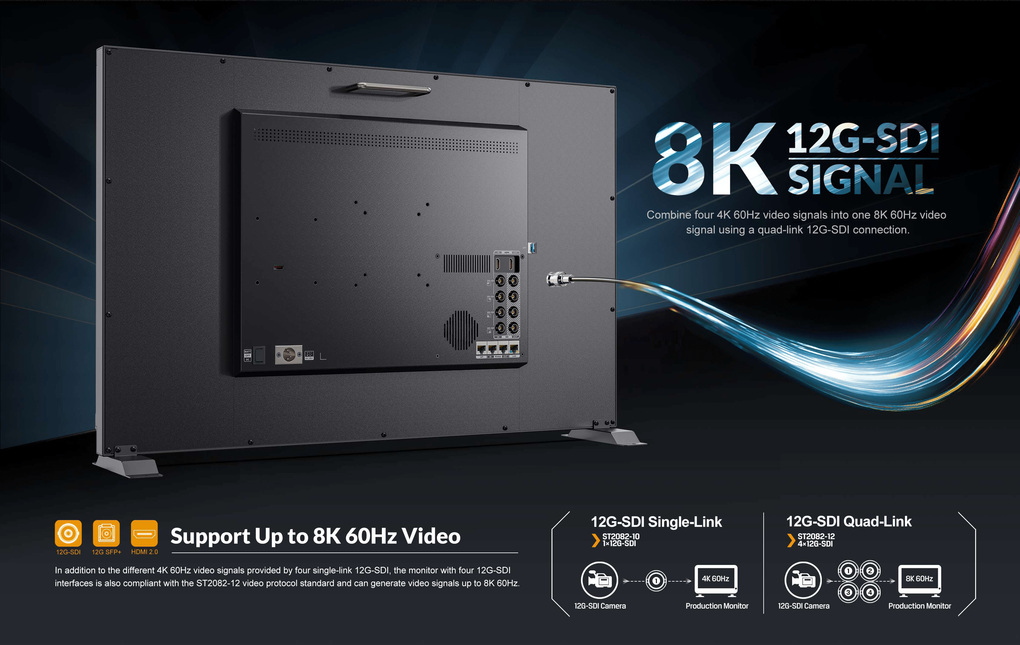 Q31-8K 31.5 inch 8K 12G-SDI 3840×2160 studio production monitor