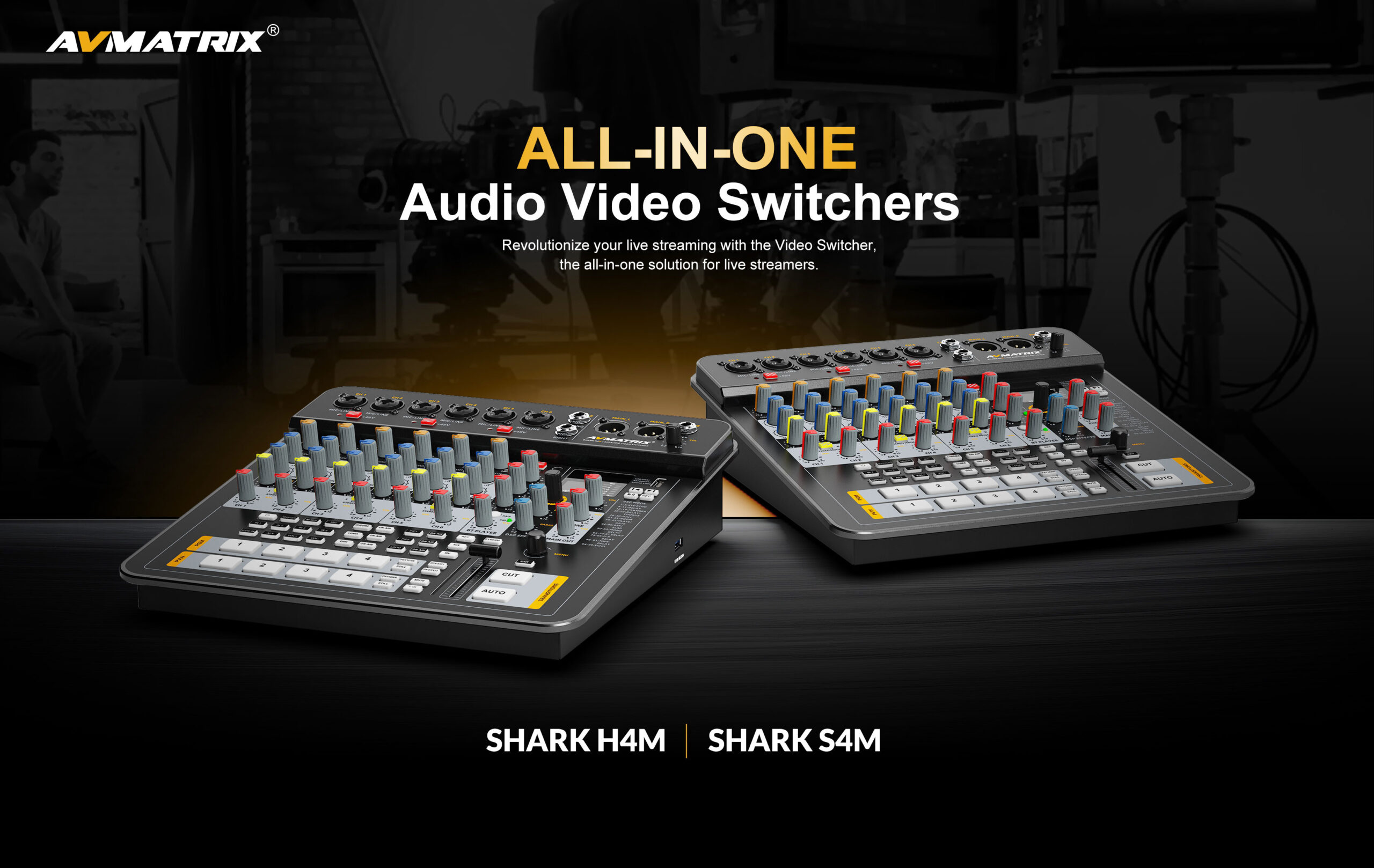 SHARK H4M/S4M ALL-IN-ONE 4-CH SDI/HDMI AUDIO & VIDEO SWITCHER