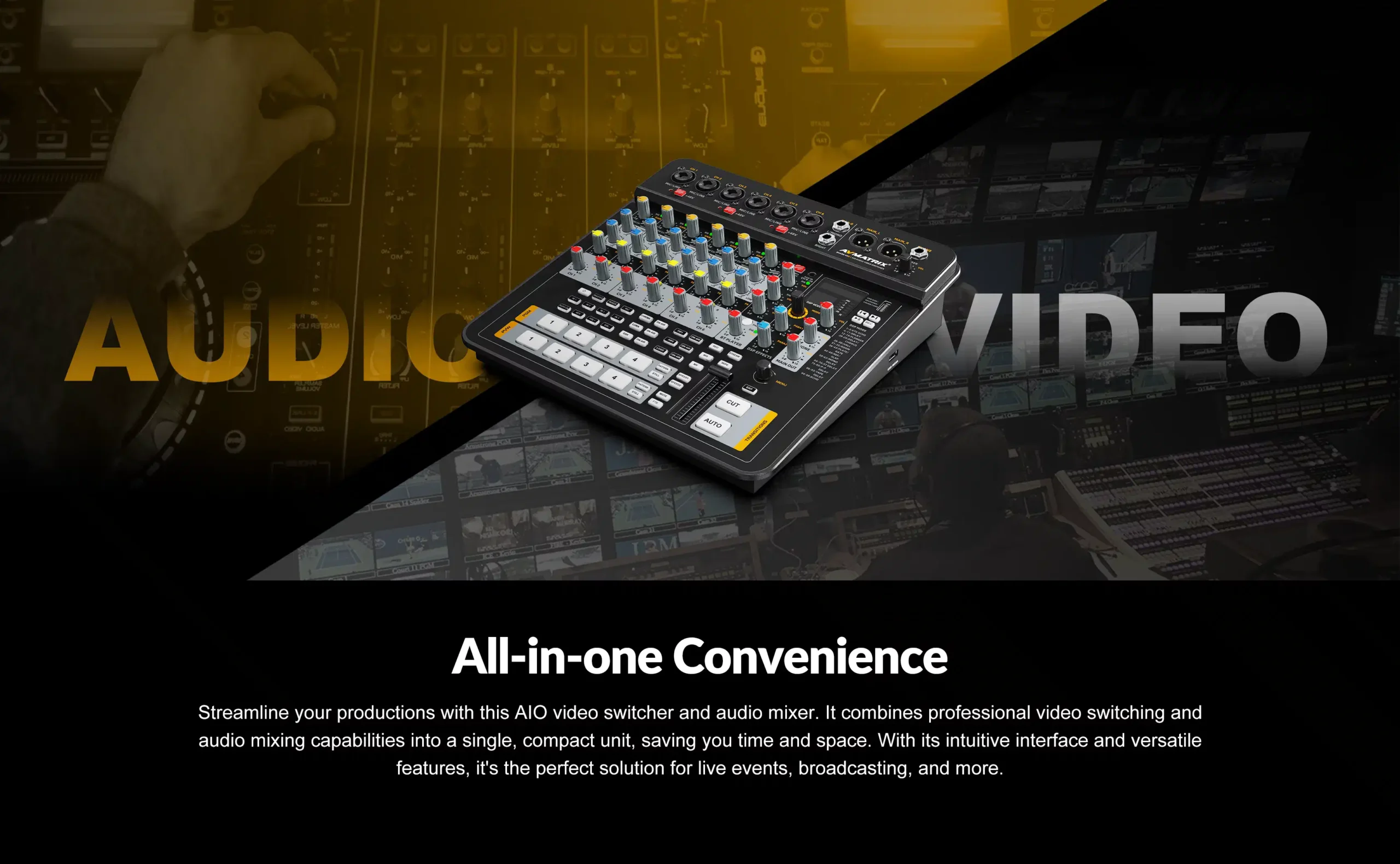 SHARK H4M/S4M ALL-IN-ONE 4-CH SDI/HDMI AUDIO & VIDEO SWITCHER