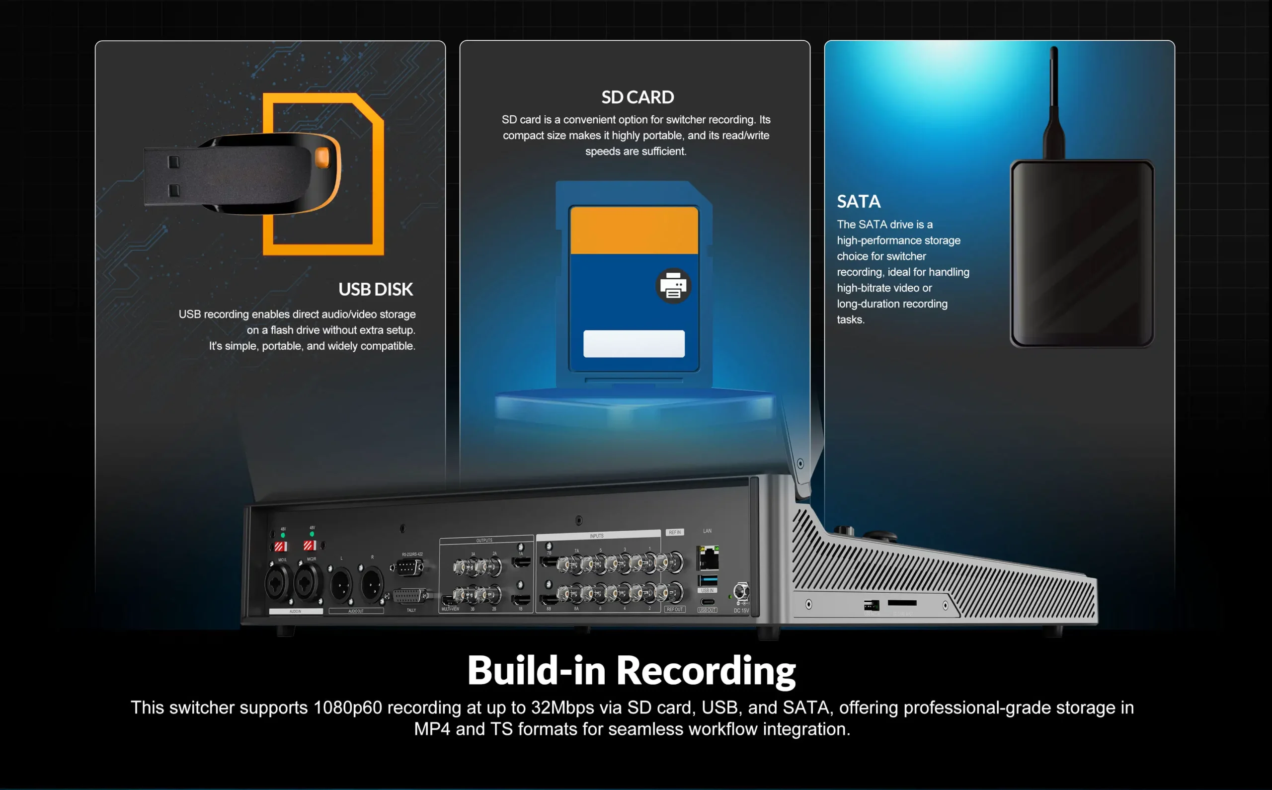 SHARK S8X PLUS 17.3” 8CH SDI/ HDMI PORTABLE VIDEO SWITCHER