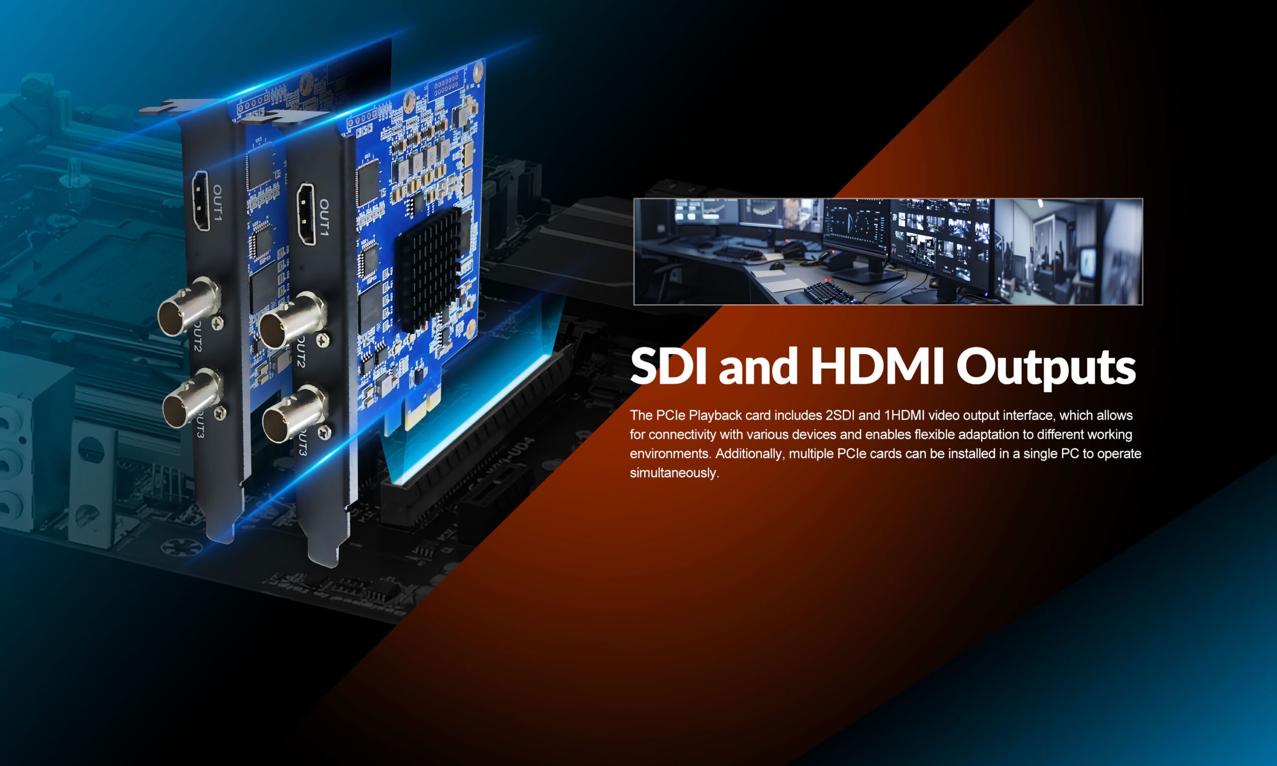 VP30 3-CH SDI/HDMI PCIE PLAYBACK CARD