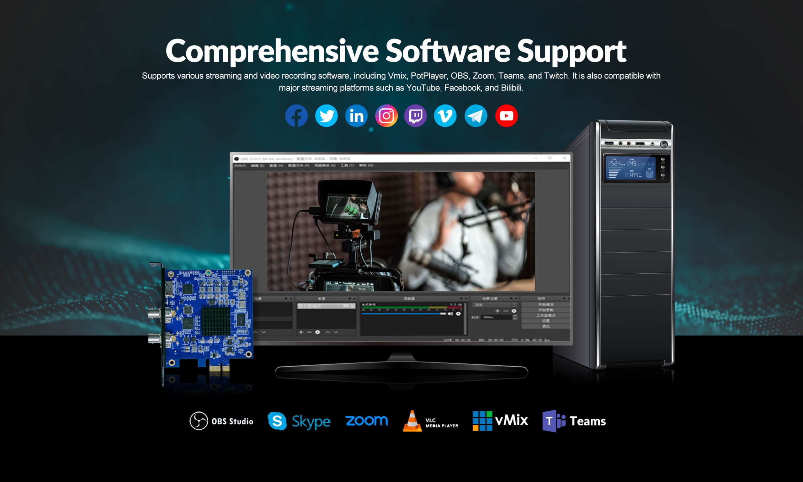 VP30 3-CH SDI/HDMI PCIE PLAYBACK CARD