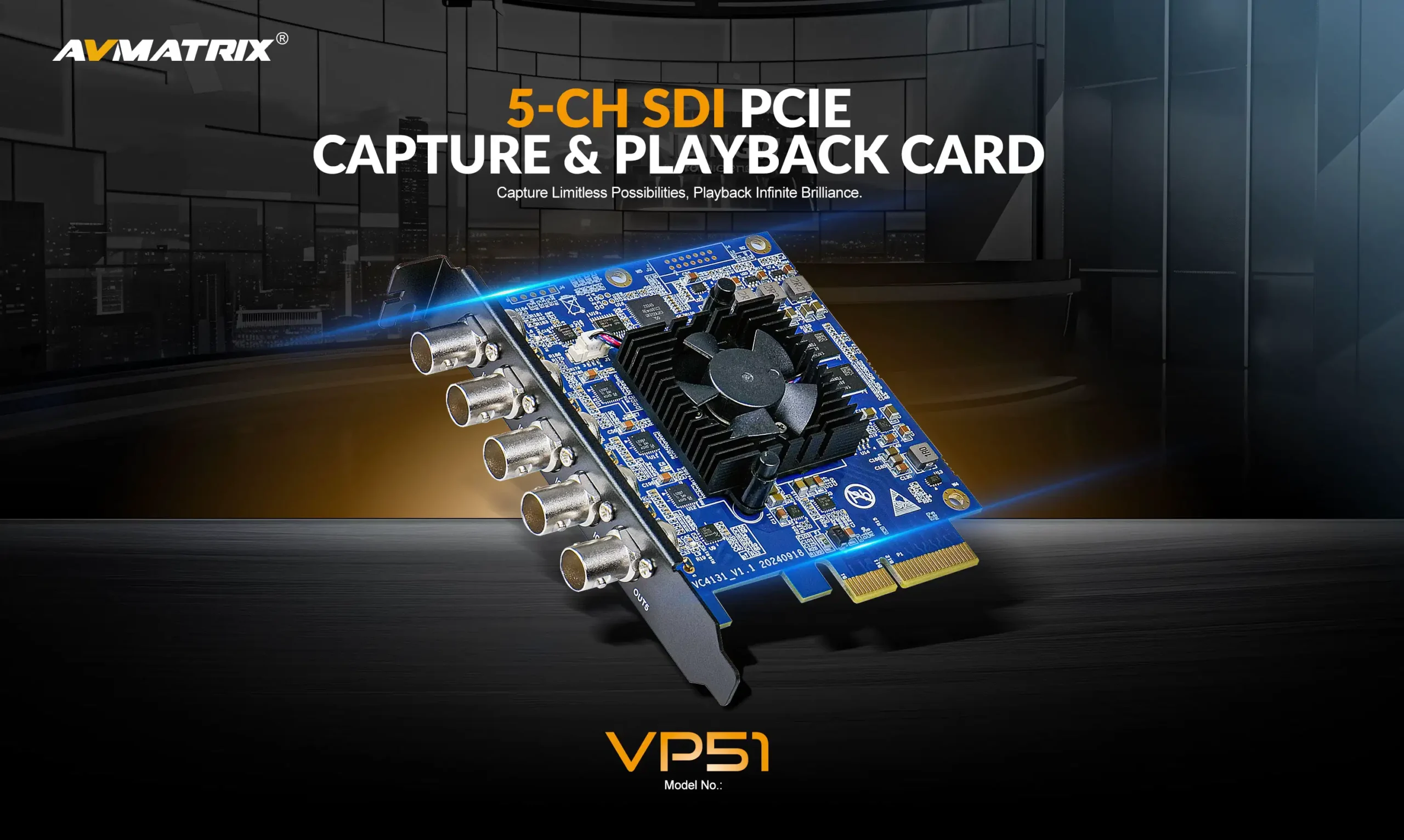 VP51 5-CH SDI PCIE CAPTURE&PLAYBACK CARD