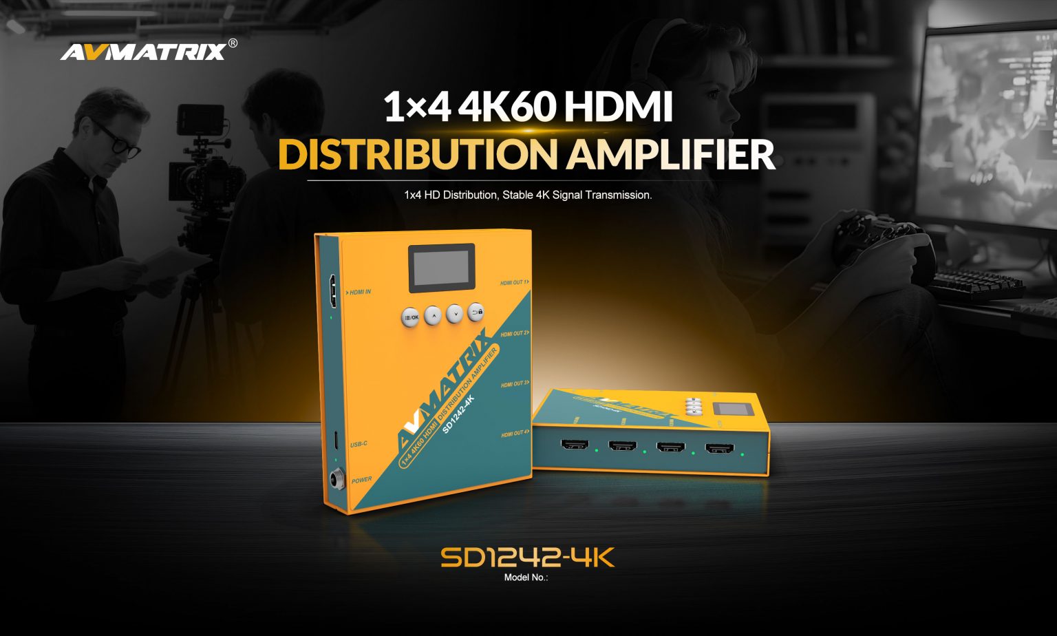 SD1242-4K 1×4 HDMI Distribution Amplifier 4 null