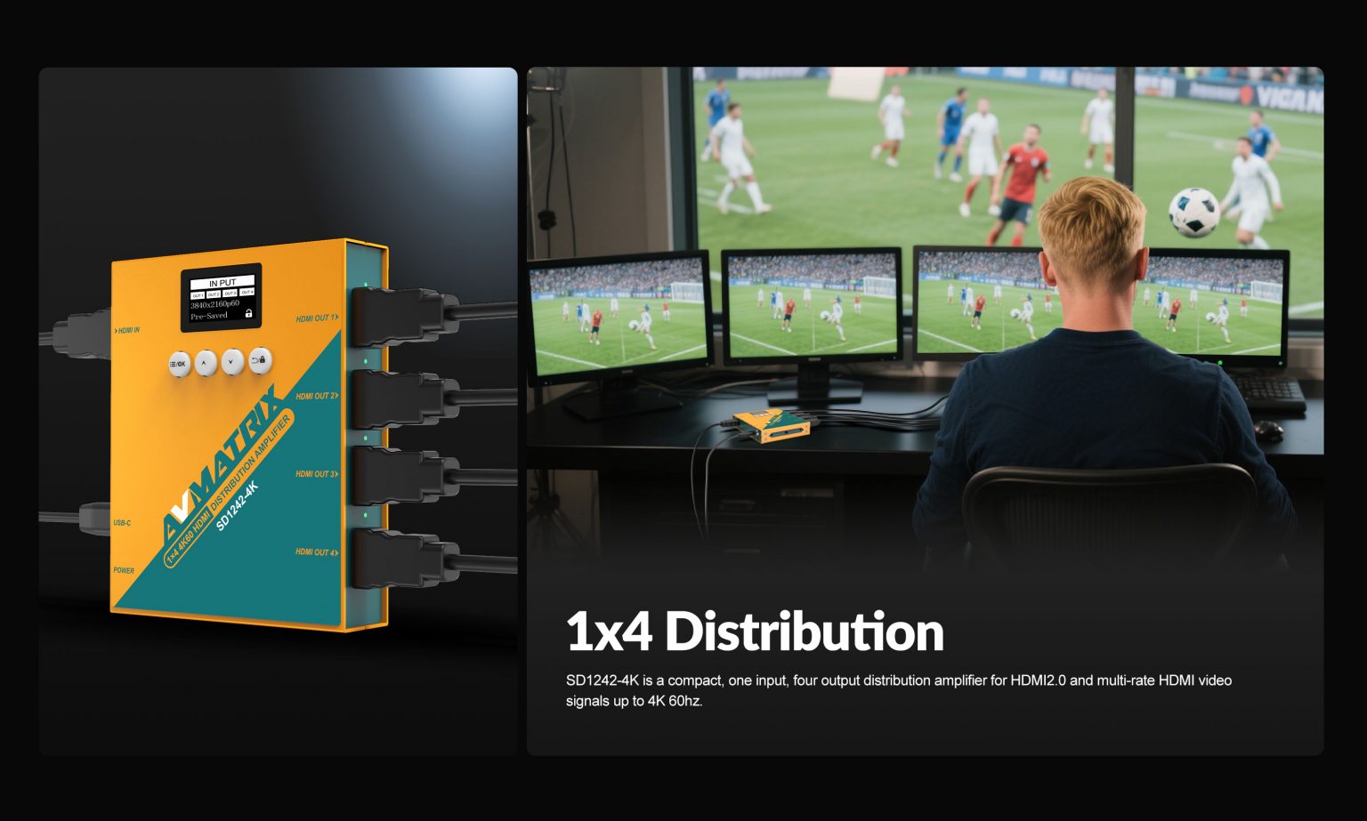 SD1242-4K 1×4 HDMI Distribution Amplifier 6 null