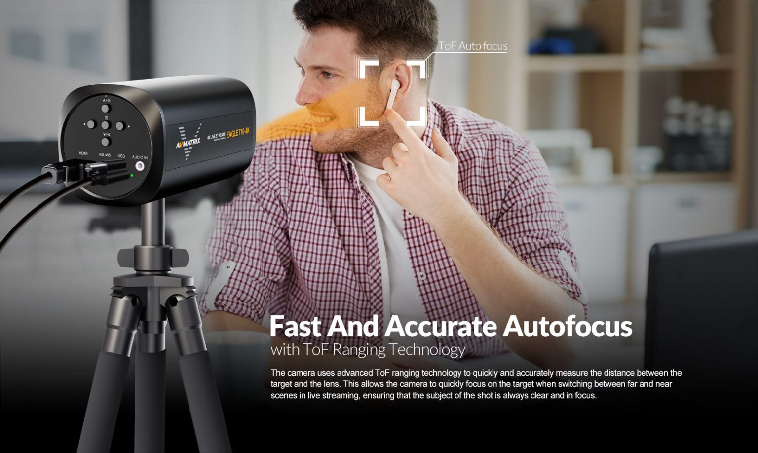EAGLE T10-4K 10X Zoom TOF Autofocus Live Stream Camera 7 null
