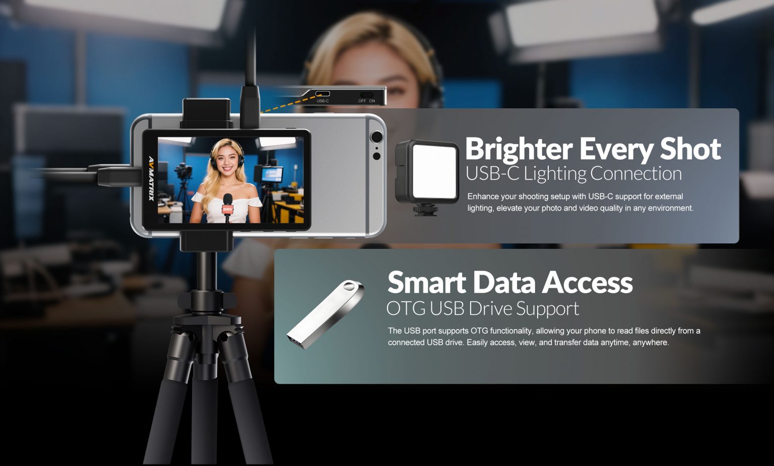AVMATRIX VM40 Vlog Selfie Monitor 14 null