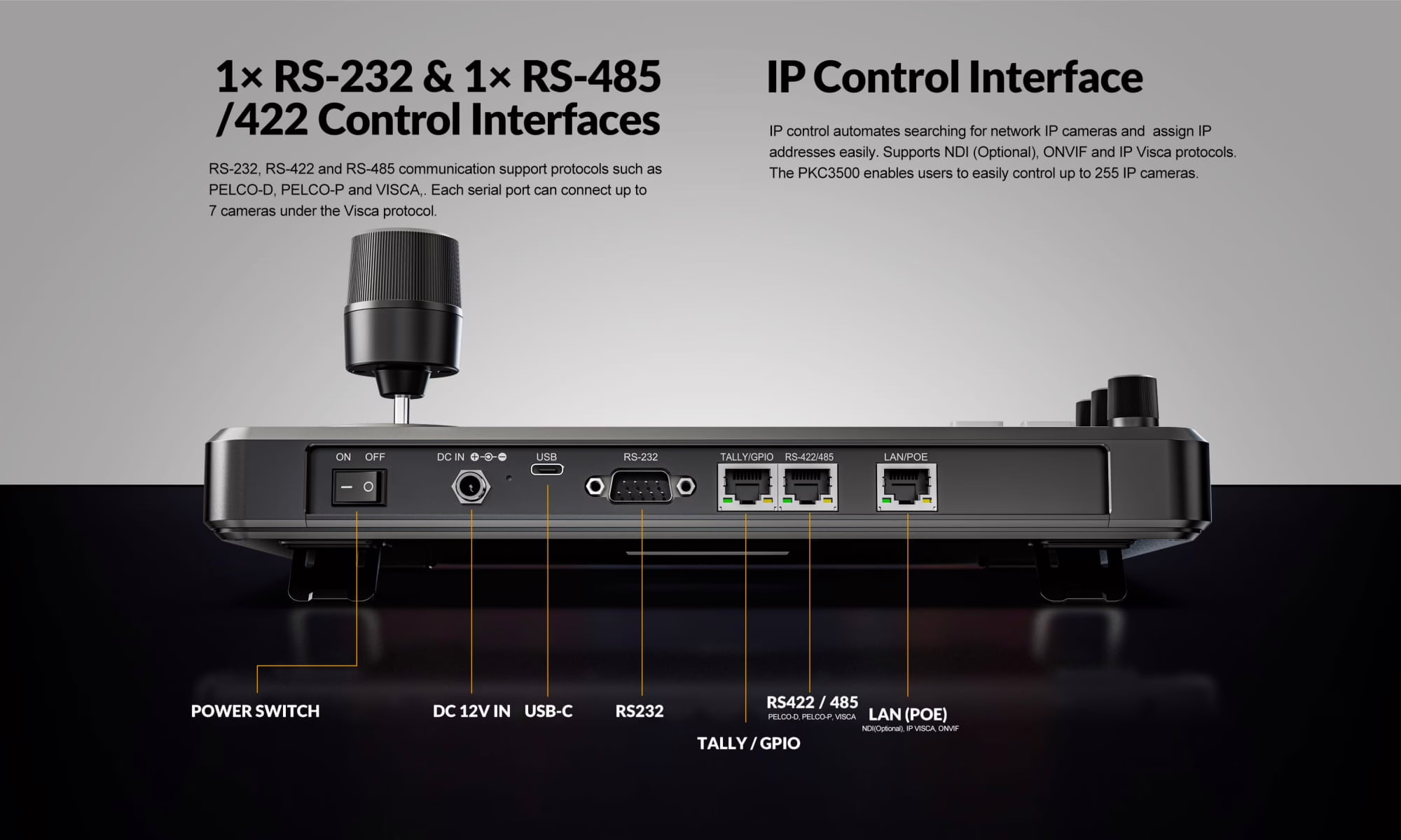 PKC3500-IP & Serial PTZ Camera Controller