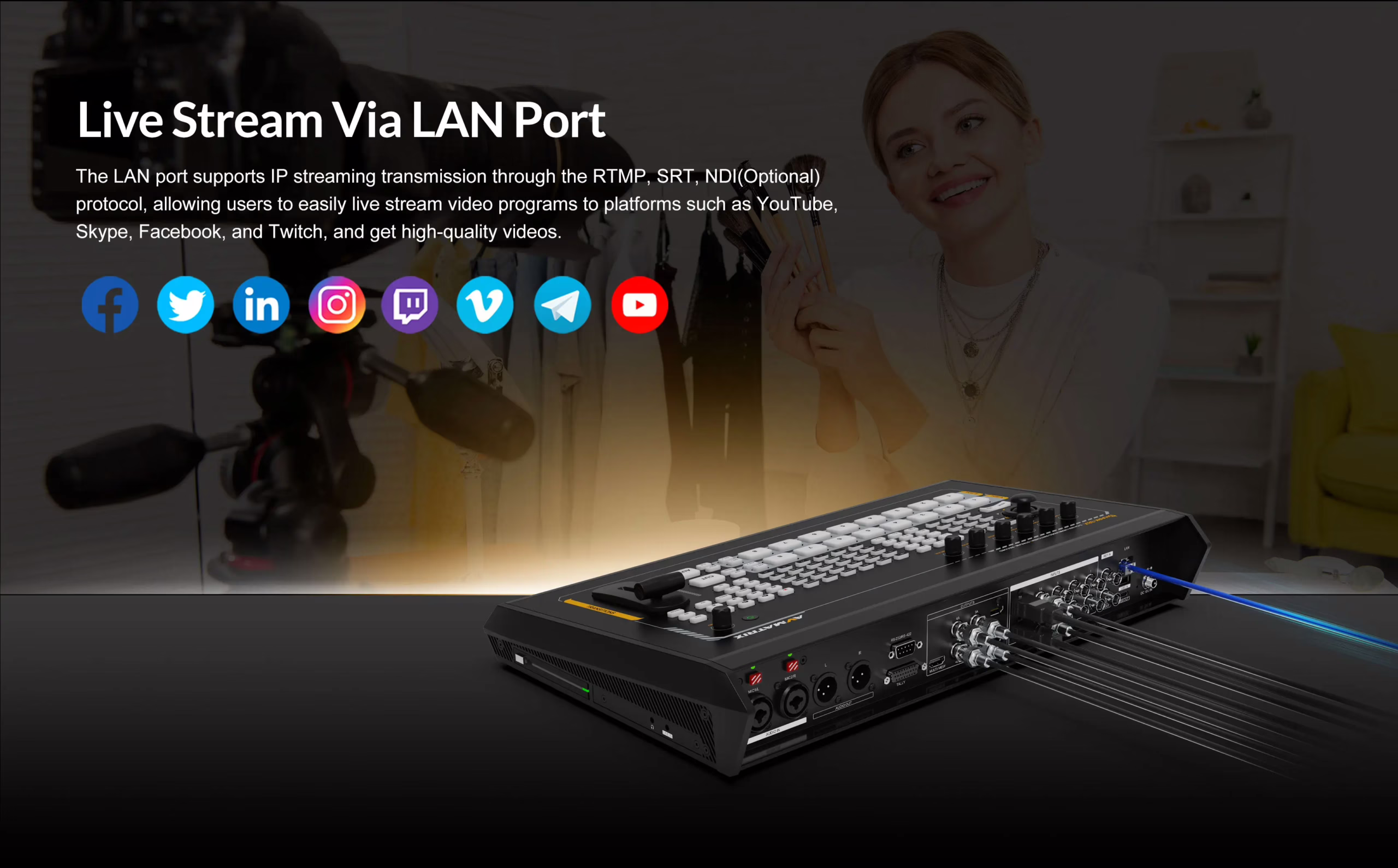 SHARK S8X - 8CH SDI/ HDMI Video Switcher