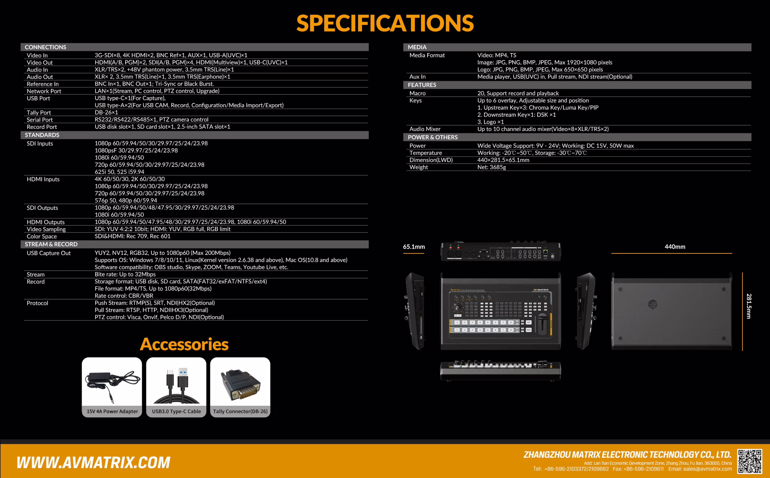 SHARK S8X - 8CH SDI/ HDMI Video Switcher 21 SHARK S8X - 8CH SDI/ HDMI Video Switcher