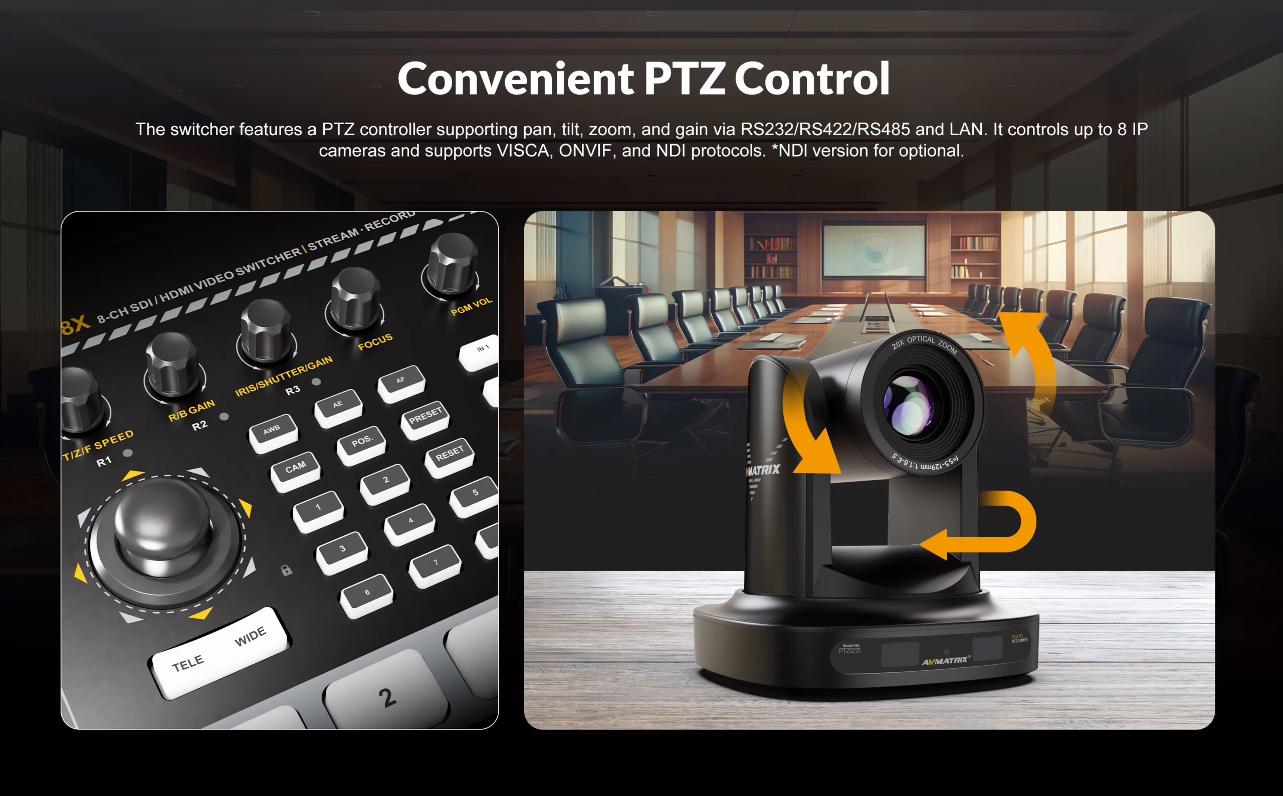 SHARK S8X - 8CH SDI/ HDMI Video Switcher