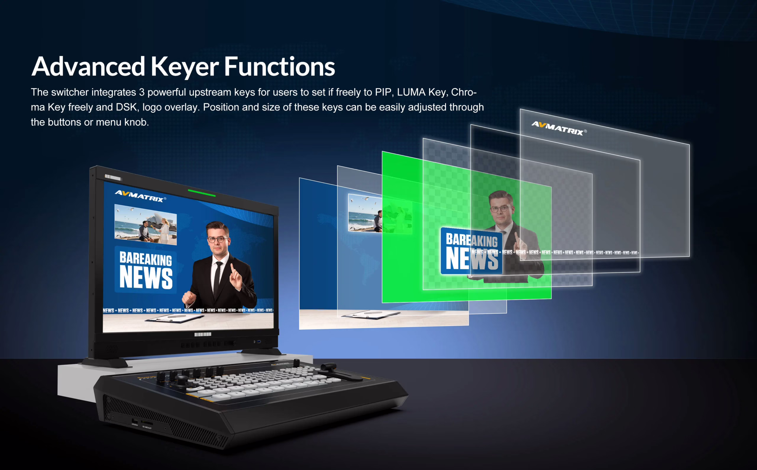 SHARK S8X - 8CH SDI/ HDMI Video Switcher