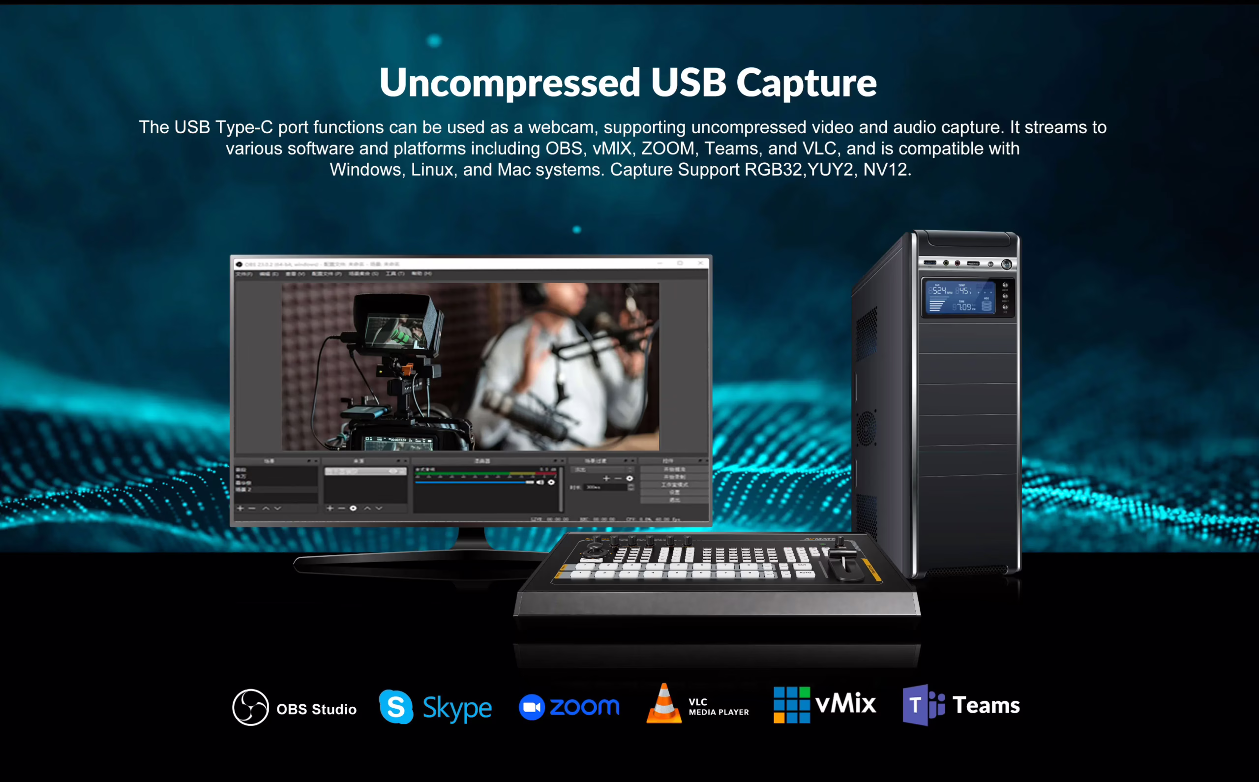 SHARK S8X - 8CH SDI/ HDMI Video Switcher