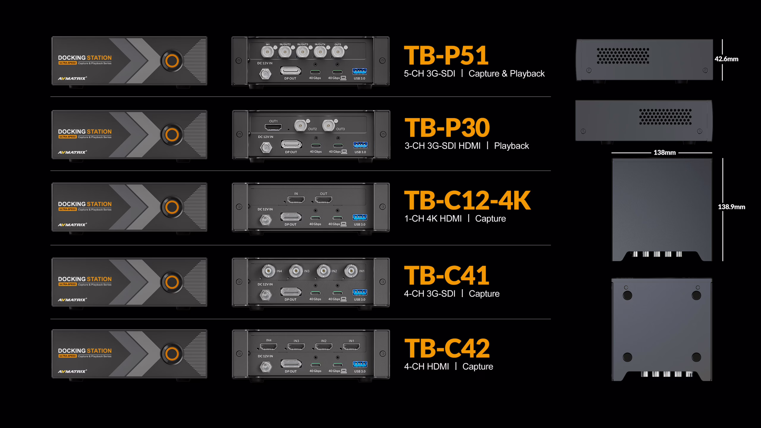 TB-Box Docking Station Ultra Speed Capture Playback Series